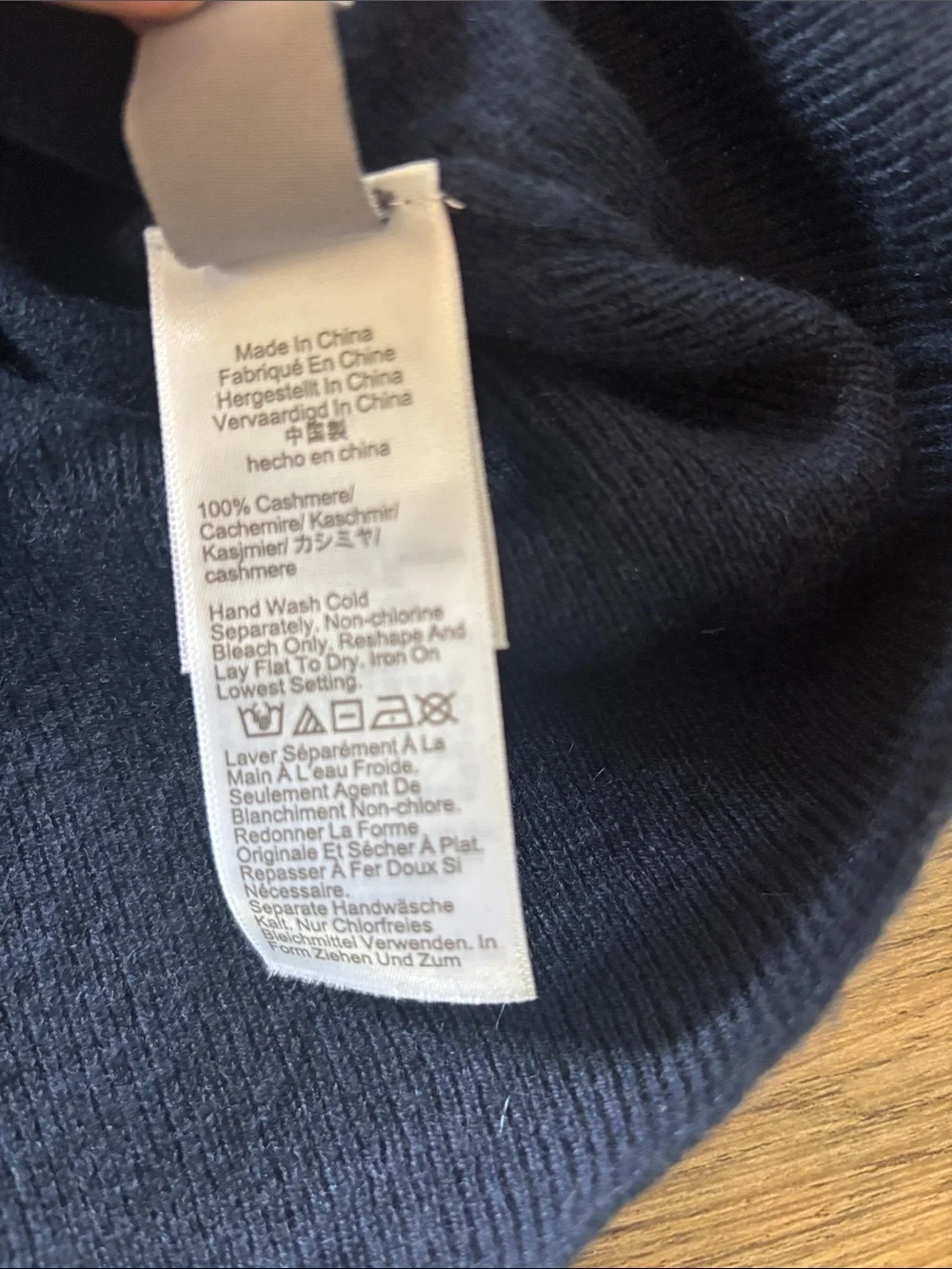 J. Crew 100% Cashmere Classic-fit Crewneck Sweater Navy Blue Women's Size Medium